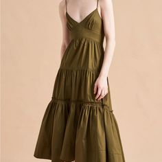 La Ligne Ny Beatrix Dress Green Size S Green Dress, Midi Dress, Womens Dresses, Green, Dresses, Women Shopping, Color