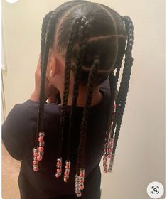 3rd Birthday Hairstyles, Little White Girl Braided Hair Styles With Beads, Cute Easy Braided Hairstyles For Little Black Girls Simple, Black Girls Hairstyles Little Kids, Braids For Toddlers Black, Quick Hairstyles Black Kids, Simple Braid Hairstyles For Kids, Braided Hairstyles For Little Black Girls With Beads, Braids Little Black Girls For Kids