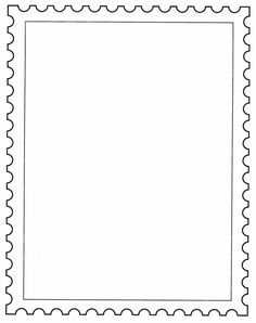 a blank postage stamp with scalloped edges