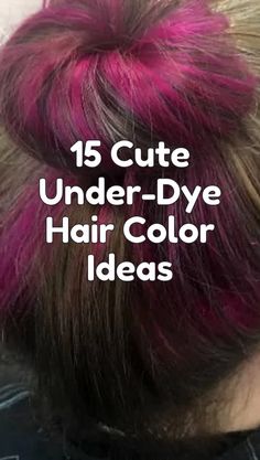 Underneath hair color ideas Hair Dye Two Colors, How To Dye Hair Multiple Colors At Home, Diy Vivid Hair Color, Creative Ways To Dye Your Hair, Unique Ways To Dye Hair, Color Placement Techniques Short Hair, Easy Hair Dye Ideas At Home, Easy Diy Hair Color Ideas, Subtle Vivid Hair Color Ideas