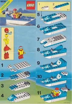 lego instructions for boats and people in the water