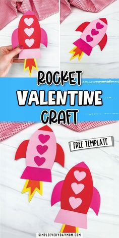 Kids will have a blast (wink, wink) making this cute rocket Valentine craft for kids. It’s an easy Valentines day craft for kids that is simple to make and only uses a few common supplies and our free template. Make sure to try this space craft and february craft for kids.