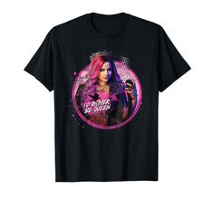 PRICES MAY VARY. Official Disney Merchandise Descendants 3 Mal T-Shirt for Women, Men, Boys, and Girls Lightweight, Classic fit, Double-needle sleeve and bottom hem Descendants 3 Audrey, Descendants 3 Mal, Queen T Shirt, Disney Descendants 3, Shop Disney, Be Queen, Descendants 3, Queen Tshirt, Disney Descendants