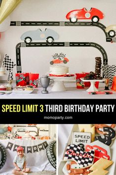 a birthday party with cars and race cars