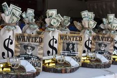 Narco Theme Centerpieces, Western Party Favors For Adults, Western Party Centerpieces, Western Gala, Police Theme Party, Sweet Sixteen Party Themes, Western Centerpieces