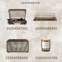 an advertisement with various items on it for sale in different languages, including the words bebaboid