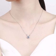 Feel the sparkle of the 925 Silver Moissanite on our Cute Bunny Necklace. The stone is cut to perfection and designed to reflect the light for a captivating glimmer. An exquisite piece of jewelry with a unique design. Product Details: Material: 925 Sterling Silver Stone: Moissanite Diamonds/D /1 carat Weight: about 2.13g Length: 45cm Pendant Diamond Height: 6.5mm SKU: AN23102328 Keywords: moissanite chain, moissanite necklace, moissanite pendant, moissanite pendants, moissanite diamond chain, pe Collarbone Necklace, Bunny Necklace, Rabbit Pendant, Zhuhai, Blood Diamond, Moissanite Necklace, Diamond Chain, Creating Jewelry, Blue Zircon