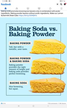 an advertisement for baking sodas and baking powder on the app store's website