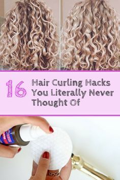 16 Hair Curling Hacks You Never Thought Of Hair Curling Hacks, Curling Hacks, Hair Curling Tips, Hair Frizz, Hair Curling, Hair Help, Curly Hair Routine, Curly Hair Care