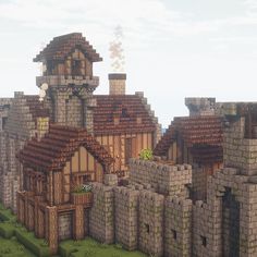 Medieval Castle/Fort Minecraft Design Minecraft Building Ideas Medieval Castle, Minecraft Viking Castle, Medevil Minecraft Village, Minecraft Medieval Village Layout, Medevil Minecraft, Minecraft Mini Castle, Minecraft Castle Entrance, Small Minecraft Castle, Medieval Minecraft Houses