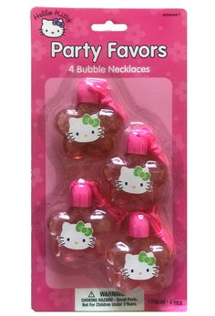 hello kitty party favors in pink packaging