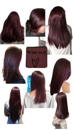 Wine Hair Color, Cherry Red Hair, Wine Red Hair, Red Hair Inspo, Wine Hair, Cherry Hair, Hair Inspiration Long, Hair Tint, Red Shades