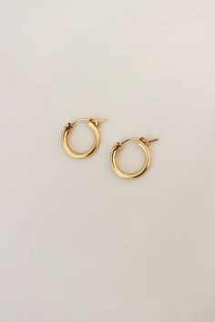 Mini Hoop Earrings Christine Elizabeth, Simple Gold Hoop Earrings, Jewelry Affordable, Hoop Jewelry, Affordable Fine Jewelry, Elizabeth Jewelry, Earrings Hoops, Mini Hoop Earrings, Latch Hook