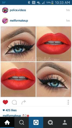 Love it Eye Makeup Stencil, Makeup Stencils, Maquillage On Fleek, Smoked Eyes, Drag Make-up, Makeup Lovers, Ombre Lips, Pinterest Makeup