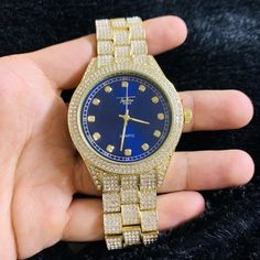 14k Gold Finish Techno Pave Mens Womens Hip Hop Simulated Diamond Bling Watch. Condition Is New With Tags. Shipped With Usps First Class Package Description Top Quality - The Highly Polished & Top Coated Movement - Japanese Fine Precise Quartz Movement Size - Case Diameter 4.3 Cm, Weight: 4 Oz, 20 Mm X 6 1/2" - 8" Adjustable Wrist Band Design - New Stylish And Trendy Fashion Price - 100 % Factory Direct & Lowest Price Rolex Submariner 16610, Bling Watch, Hip Hop Watches, Mens Invicta Watches, Army Watches, Diamond Bling, Gucci Watch, Gold Watch Men, Diesel Men