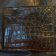 This Is A Statement Price On Its Own. Luxury At Its Finest. 8 Card Slots And Two Compartments. Goes Well And Is Free With Matching Handbag In Another Listing. It Does Not Have A Zipper Insidechange Must Go In Purse. Men’s Wallet But I Have 2 In Different Colors To Match My Bags Perfectly. This Is A Custom Made Wallet. Alligator Wallet, My Bags, Black N Yellow, Alligator, Card Slots, Different Colors, Slots, Custom Made, Hand Crafted