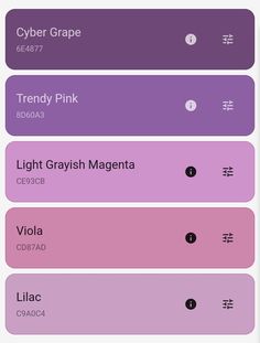 an iphone screen showing the different types of text and symbols in purple, pink, and white