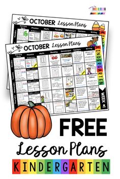 the free lesson plans for children to learn pumpkins