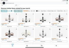 an image of a chandelier that is on the web page for search results