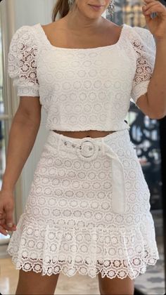 White Two-piece Skirt For Spring, Moda Fashion, Kids Dress, Cute Casual Outfits, Modest Fashion, Blouse Designs, Look Fashion, Classy Outfits, Trendy Outfits