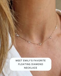 Cluster Diamond Necklace, Small Diamond Jewelry, Everyday Diamond Necklace, Minimalist Diamond Necklace, Small Diamond Necklace, Tiny Diamond Necklace, Diamond Cluster Necklace, Teen Necklaces, Small Earrings Gold