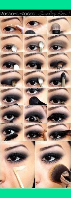 Smokey Eyes | Valerie G.'s Photo | Beautylish Rock Makeup Looks Hooded Eyes, Emo Easy Makeup, Goth Makeup Step By Step, Gothic Eye Makeup Hooded Eyes, Formal Gothic Makeup, Grunge Smokey Eye Makeup, Gothic Eye Makeup Tutorial, Mcbling Eye Makeup, How To Goth Makeup