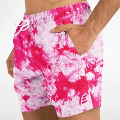 Look and stay cool with these shorter-length swim trunks that hit above the knee. They come in a fast-dry fabric, and feature a drawstring waistband, mesh basket lining and mesh-lined side pockets. • Fabric: 100% Polyester Twill • Elastic waistband • Round drawstring • Mesh basket lining • Mesh-lined side pockets • Fast-dry fabric • High definition printing colors Shipping from China (allow 21 days to reach worldwide destinations on average) Inch XS S M L XL 2XL 3XL Waist 29 30 32 33 35 37 38 Pink Summer Gym Bottoms, Pink Bottoms For Gym In Summer, Summer Sports Bottoms With Drawstring, Pink Athletic Shorts With Elastic Waistband For Summer, White Summer Activewear With Drawstring, Summer Pink Swimwear, Casual Breathable Pink Shorts, Summer Activewear With Elastic Waistband, Casual Pink Moisture-wicking Swim Trunks