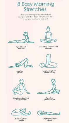 a poster with instructions on how to stretch out and do exercises for beginners, including the