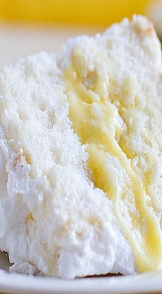 a piece of cake sitting on top of a white plate