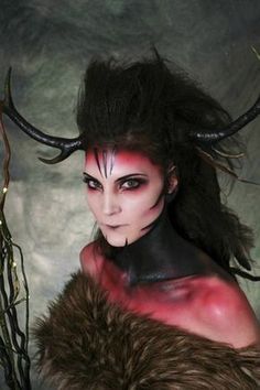 😈 Maquillaje Diablesa - Maquillajes de mujer diablo colorado Makeup Competition, Student Makeup, Leopard Makeup