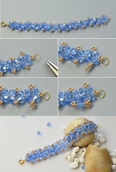 Wanna make an ocean bead bracelet? Look here! This tutorial will show an ocean style blue glass bead bracelet to you all. How To Make Beaded Suncatchers, Free Beading Tutorials Bracelets, Beaded Bracelets Tutorial, Beaded Jewelry Tutorials, Handmade Jewelry Tutorials, Seed Bead Tutorial, Beaded Bracelet Patterns, Bead Work Jewelry, Beaded Jewelry Patterns