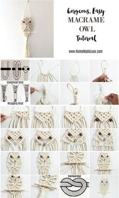 instructions to make macrame wall hangings