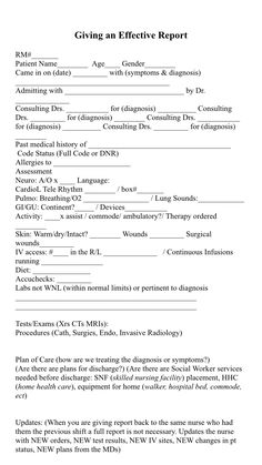 a sample medical release form for an effective report