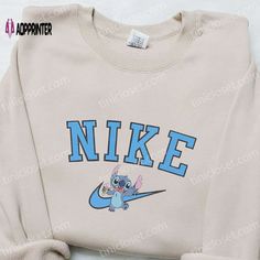 The Nike x Stitch Ice Cream Cartoon Embroidered Sweatshirt is a must-have for Disney lovers! Made with premium quality materials, this sweatshirt features adorable Disney characters embroidered on the front, including everyone’s favorite alien, Stitch. With its vibrant colors and playful design, this sweatshirt is perfect for adding a touch of fun to any outfit. Whether you’re heading to the gym or chilling at home, the soft and comfortable fabric will keep you cozy all day long. Sur Nike Cartoon, Nike Inspired, Embroidered Apparel, Maroon Hoodie, Embroidered Shirts, Stitch Cartoon, Nike Pullover, Shirt Nike, Hoodie Material