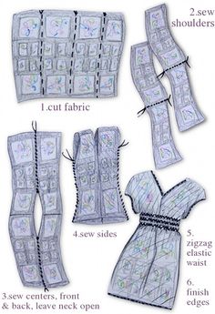 the instructions for how to make an origami dress and boots with laces