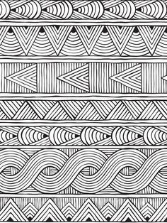 a black and white pattern with wavy lines