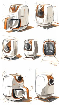 some drawings of different types of objects