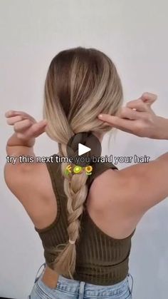 1.8K views · 14K reactions | Obsessed with this braided hairstyle 🫶 #hairtutorial #braidedhairstyles #braidedhair #hairstyles | WIMBERLY’S | BEAUTY BAR | Vitula · abcdefu Trailerized Braided Hairstyle, Braided Hairstyles For Teens, Pool Hairstyles, Sporty Hairstyles, Teen Hairstyles, Braids For Short Hair, Braided Ponytail, Volleyball Hairstyles, Beauty Bar