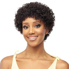 Vanessa 100% Human Hair Vixen Lace Front Wig - HH FALCONY COLOR SHOWN ON MODEL: NATURALMATERIAL: Human HairTYPE: Full WigSTYLE: CurlyLENGTH: Short Lace Front Natural, Remy Hair Wigs, Remy Hair Weave, Hair Lotion, Brazilian Remy Hair, 360 Lace Wig, Hair Mousse, Human Braiding Hair, Colored Wigs