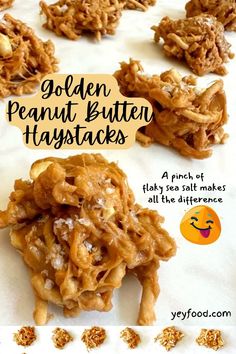 golden peanut butter haystacks are the perfect treat for any party or special occasion