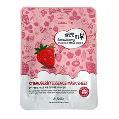 Esfolio Strawberry Essence Mask One Sheet Brand New One Sheet - Strawberry Essence Mask For Moisture And Skin Nutrition Strawberry Face Mask, Face Mask Aesthetic, Skin Nutrition, Face Sheet Mask, Kawaii Stuff, Skin Care Mask, Pink Car, Beauty Stuff, Sheet Mask