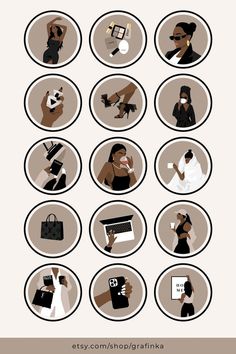 Instagram Templates Story Highlight Cover Instagram Highlight Icons Aesthetic Dark, Íntagram Icon, Ig Icons Highlights Aesthetic, Aesthetic Gray, Cover Icons, Dance Black, Aesthetic Business, Black Instagram