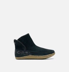 Slipper Bootie With A Sturdy Rubber Sole For Traction. Faux Shearling Liner And Suede Upper Provide Warmth And Style. Faux Fur Top, Best Slippers, Cuddling On The Couch, Swimsuit With Shorts, Sneaker Sale, Best Of Both Worlds, Sorel Womens, Slipper Boots, Wedge Espadrille