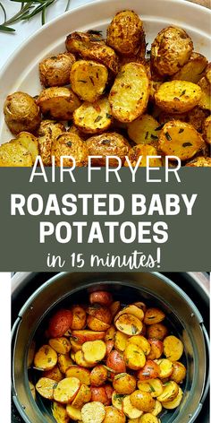 air fryer roasted baby potatoes in 15 minutes is the best way to cook them