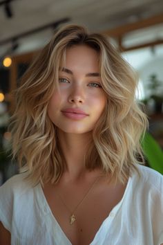 Wavy lob with blonde balayage Bob Hairstyles With Curls, Long Wavy Bob Hairstyles, Long Bob Wavy Hair, Long Wavy Bob, Naturally Wavy Hair Cuts, Hairstyles With Curls, Wavy Bob Long, Long Bob Blonde, Corte Long Bob