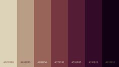 the color scheme is purple and brown, with different shades to choose from in each section