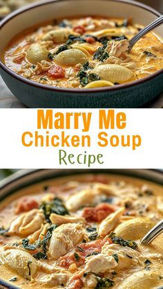 Easy Chicken Recipes: Marry Me Chicken Soup Recipe Easy Marry Me Chicken Soup, Creamy Garlic Chicken Soup, Easy Dinner Soup Recipes, Rotisserie Chicken And Mushroom Soup, Mary Me Chicken Soup, Marry Me Chicken Noodle Soup, Crock Pot Creamy Chicken Parmesan Soup, Marry Me Chicken Soup Recipe, Creamy Chicken Soup Crockpot