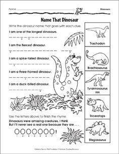 the dinosaur worksheet is shown in black and white