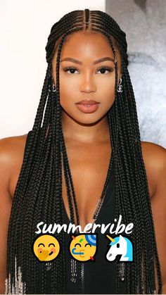 Vacay Braids, Braiding Hair Styles, Job Goals, Hair References, Girl Hair Colors, Long Box Braids