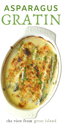 the cover of asparagus gratin